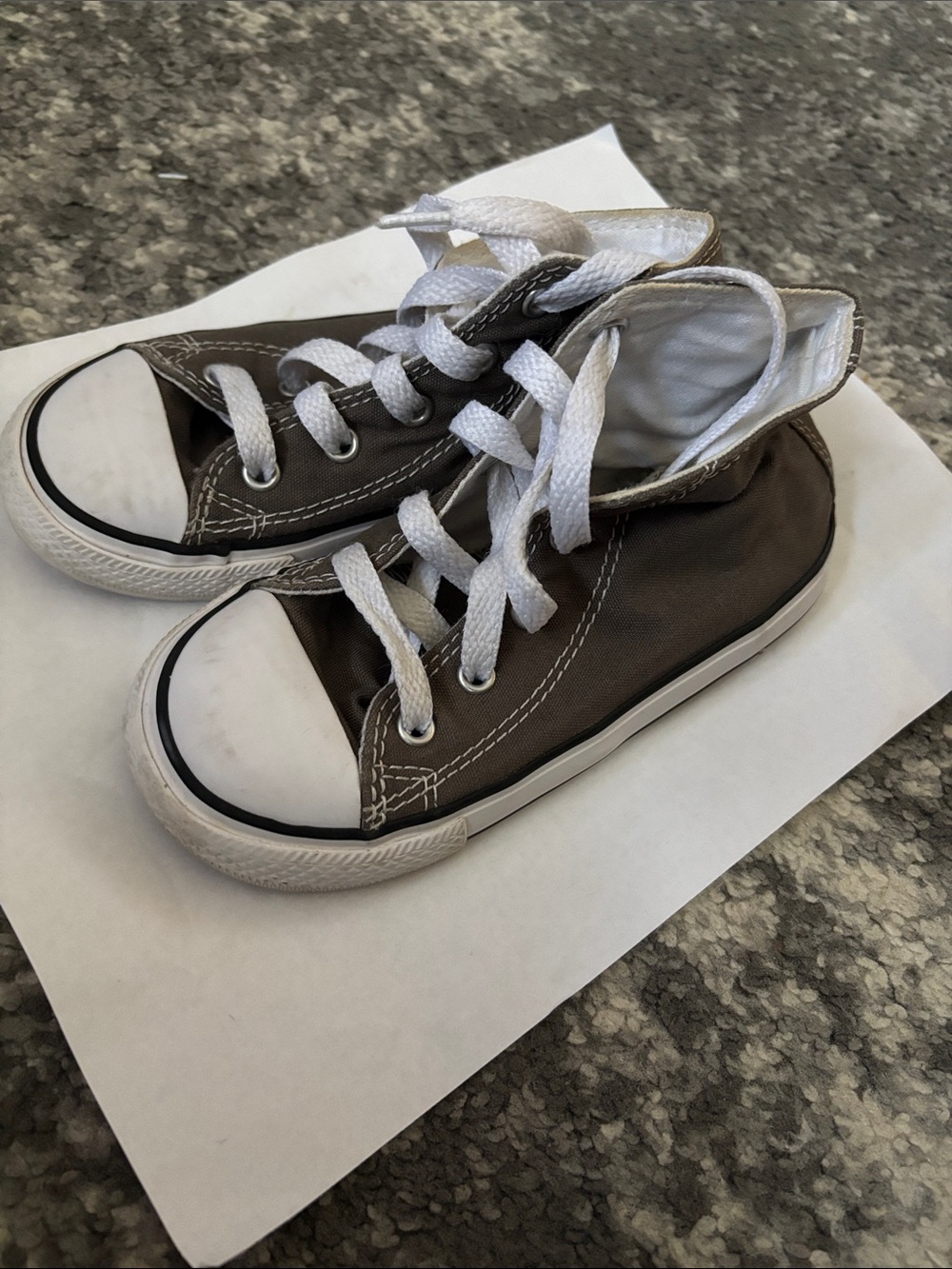 Converse Kids High-Top Sneakers in Brown with White Accents